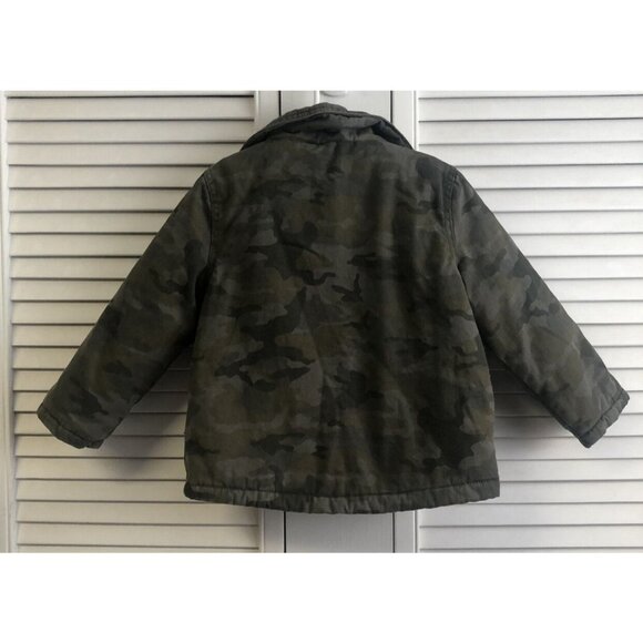 Joe Fresh Size 3 Camo Button Up Sherpa Lined Jacket - Picture 7 of 7